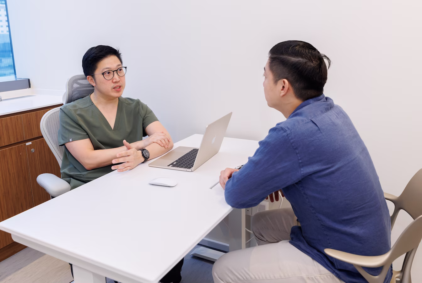 Confidential men’s sexual health consultation at Noumena Medical.
