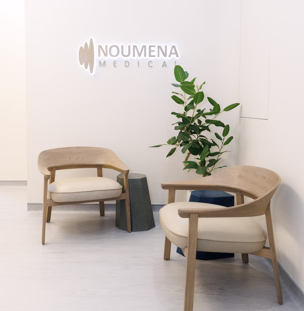 Reception area at Noumena Medical’s private men’s health clinic in Singapore. Reception area at Noumena Medical’s private men’s health clinic in Singapore.